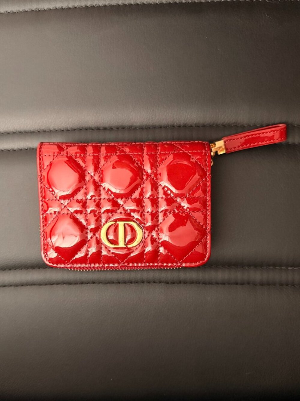 Dior Red Patent Leather Wallet